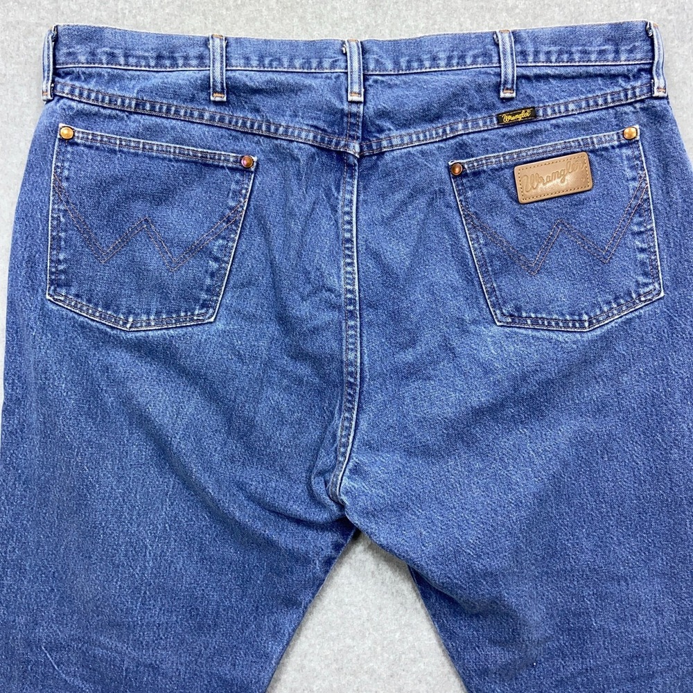 VINTAGE Wrangler Jeans Mens 40x29‎ Blue Denim Distressed Cowboy Cut Made In USA - Picture 4 of 12
